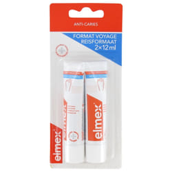 Elmex Dentifrice Anti-Caries Tubes de Voyage Lot de 2 x 12 ml