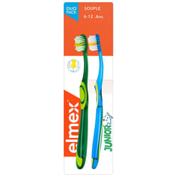 Elmex Brosse à Dents Souple Junior 6 à 12 ans Lot de 2