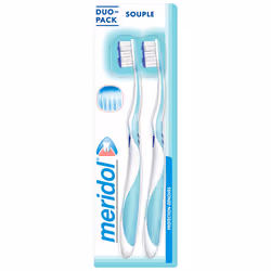 Brosse à dents - Méridol - Duo Pack de 2 - Souple - Gencives fragiles - Hygiène dentaire