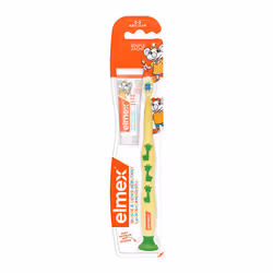 Elmex Brosse à Dents Débutant Bleu 0-3ans + Dentifrice Enfant 12ml Offert