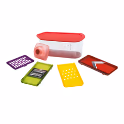 KUHN RIKON Mandoline multi & râpe BOX, Rouge, Plastique, Acier inoxydable, horizontale
