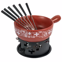 KUHN RIKON 32317, 2,6 L, Noir, Rouge, 6 personne(s), Rond, Argile, Acier inoxydable, Thermoplastique, Argile