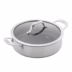 KUHN RIKON Allround, Rond, Sauteuse, Acier inoxydable, Titane, 240 °C, Verre