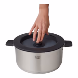 KUHN RIKON Smart & Compact Kochtopf, 1,5 L, Noir, Acier inoxydable, Acier inoxydable, Noir, Plastique, 16 cm