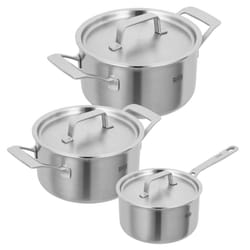 KUHN RIKON CULINARY FIVEPLY SET · Casserolle 1.7 L + Faitouts 3.4 L + 6.4 L
