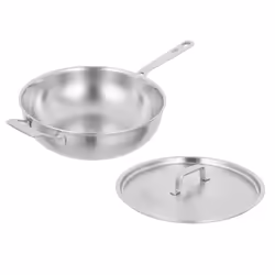 KUHN RIKON CULINARY FIVEPLY Wok sans revêtement Ø 28 cm, Rond, Wok/Poêle à frire, Acier inoxydable, Acier inoxydable, 240 °C, ...