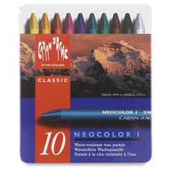Caran d-Ache NEOCOLOR I Pastel à la cire Dur Bleu 10 pièce(s)