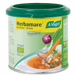 A.Vogel Herbamare® Bouillon, Poudre, 250 g, 22 g, 307 kcal, 1277 kJ, 7 kcal