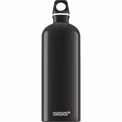 SIGG 1.0 L Traveller, 1000 ml, Noir, Bouchon à vis, Plastique, Aluminium, 257 mm