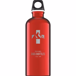 SIGG Mountain, 600 ml, Randonnée, Rouge, Aluminium, Bouchon à vis, Noir