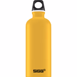 SIGG Traveller Mustard Touch, 600 ml, Utilisation quotidienne, Noir, Jaune, Aluminium, 215 mm, 7,1 cm