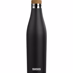 SIGG Meridian Black, 500 ml, Utilisation quotidienne, Noir, Bambou, Acier inoxydable, Monochromatique, Chine