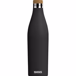 SIGG Meridian Black, 700 ml, Utilisation quotidienne, Noir, Bambou, Acier inoxydable, Monochromatique, Chine
