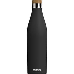 SIGG Meridian Black Utilisation quotidienne 700 ml Bambou, Acier inoxydable Noir