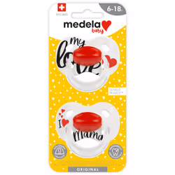 Medela ORIGINAL Tétine pour bébé classique Orthodontique Silicone Noir, Rouge, Blanc