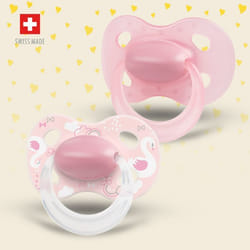 Medela ORIGINAL Tétine pour bébé classique Orthodontique Silicone Rose, Blanc