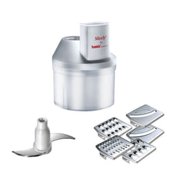 Bamix SliceSy râpe électrique Gris, Transparent