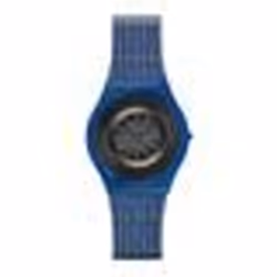 Montre Femme - Swatch - Breezy Feather SFS102 - Bracelet cuir et textile - Couleur bleu - Quartz