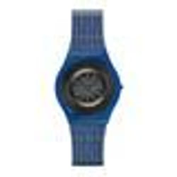 Montre Femme - Swatch - Breezy Feather SFS102 - Bracelet cuir et textile - Couleur bleu - Quartz