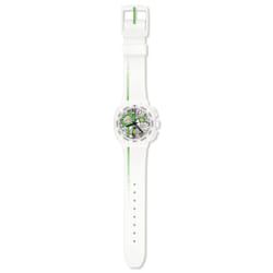 Swatch Street Map Green Montre bracelet Unisexe Quartz Blanc