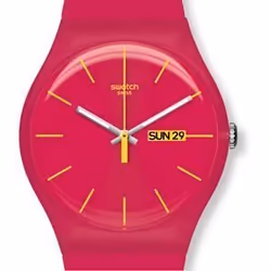 Montre - Swatch - SUOR704 - Quartz - Rouge - Bracelet en Silicone