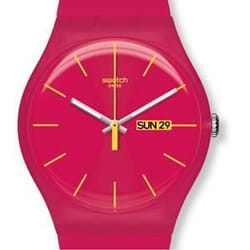 Montre - Swatch - SUOR704 - Quartz - Rouge - Bracelet en Silicone