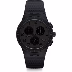 Montre - Swatch - SUSB104 - 42mm - Silicone Noir - Quartz Analogique