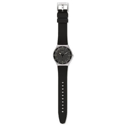 Montre - Swatch - Black Suit Big Classic - Bracelet silicone - Mouvement Quartz - Noir