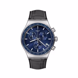Montre - SWATCH - New Irony Chrono - 43mm - Cuir - Étanchéité 3 ATM - Analogique