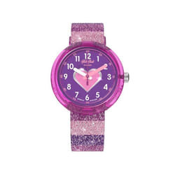 Montre - FLIK FLAK - STRIPY GLITTER - 32mm - Étanchéité 30 Atm - Bracelet en PET Recyclé