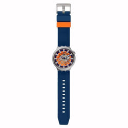 Montre - SWATCH - Orange In The Works - Silicone et plastique - Cadran ouvert - Analogique