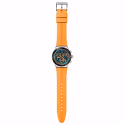 Montre - SWATCH - Tangerine Tiger - Chronographe - Bracelet silicone - Cadran bleu