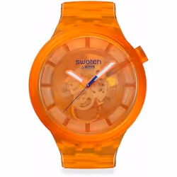 Montre - SWATCH - Orange Joy - Quartz - Bracelet biologique - Affichage analogique