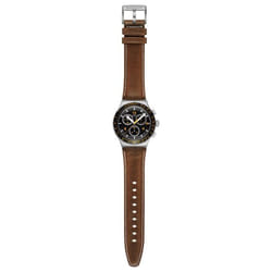 Montre - SWATCH - Montre Swatch chrono Canyon Chaser - Cuir marron - Quartz - Analogique
