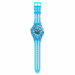 Montre - Swatch - Montre Swatch Blue Fire - Silicone et plastique - Étanchéité 10 Atm - Cadran bleu