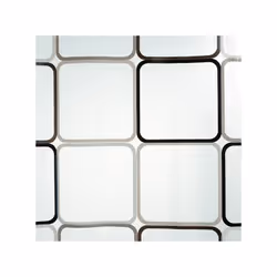 Spirella 7610583019424 rideau de douche Anneau Poly-acétate de vinyle (PEVA) Noir, Blanc