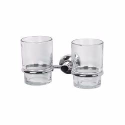 Spirella 7610583064301, Support de brosse à dent monté au mur, Verre, Acier, Transparent, Mur, 180 mm, 100 mm