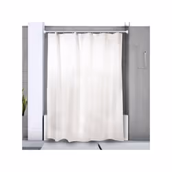 Barre tringle pour rideau de douche ou baignoire extensible sans perçage en Alu KRETA 125-220cm Finition Brillante Spirella