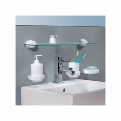 Spirella 7610583105813 porte-brosses à dents Blanc Support de brosse à dent monté au mur