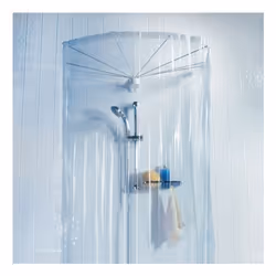 Spirella 7610583108753, Monochromatique, Poly-acétate de vinyle (PEVA), Transparent, 1700 mm, 2000 mm