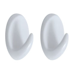 Spirella - 2 crochets muraux pour serviette maxihaken oval Blanc