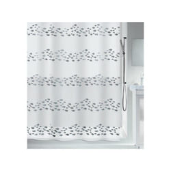 Spirella 7610583115713 rideau de douche Anneau Poly-acétate de vinyle (PEVA) Argent, Blanc
