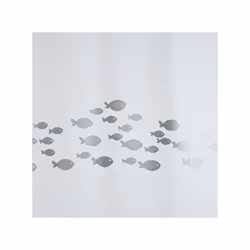Spirella 7610583115713 rideau de douche Anneau Poly-acétate de vinyle (PEVA) Argent, Blanc
