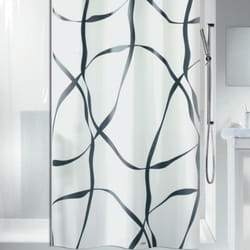 Spirella 7610583117663 rideau de douche Anneau Polyester Gris, Blanc