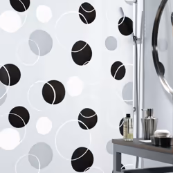 Spirella 7610583130433, Motif, Anneau, Poly-acétate de vinyle (PEVA), Noir, Gris, Blanc, 40 °C, 1800 mm