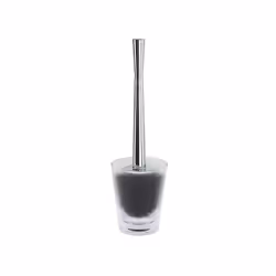 Spirella 7610583135575, Support et brosse pour toilettes, Noir, Transparent, Acrylique, 120 mm, 120 mm, 400 mm