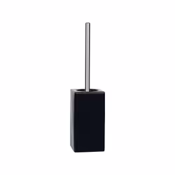 Spirella 7610583136640, Support et brosse pour toilettes, Noir, Vitrocéramique, 115 mm, 115 mm, 450 mm