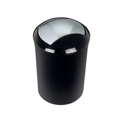 Spirella 7610583143884 poubelle 5 L Rond Polystyrène Noir