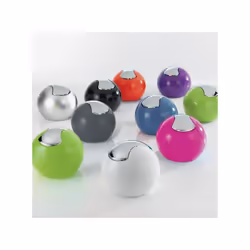 Spirella 7610583149640 poubelle 1 L Rond Polypropylène (PP) Argent, Blanc