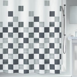 Spirella - Rideau de douche Polyester part 120x200cm Gris & Blanc